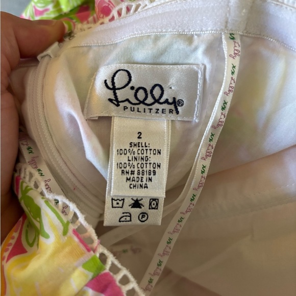 Lilly Pulitzer Vintage Preston Strapless juice bar dress size 2 - Picture 5 of 7